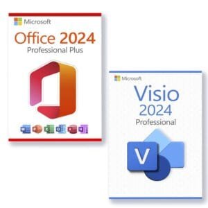 Microsoft Office 2024 Professional Plus + Microsoft Visio 2024 Professional license for 3 devices