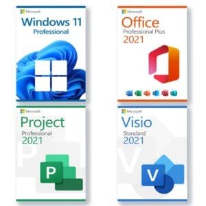 Microsoft Windows 11 Professional + Microsoft Office 2021 Professional Plus license for 3 PCs